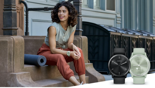 El elegante reloj inteligente híbrido Vívomove Sport de Garmin es una combinación atemporal de moda y funcionalidad